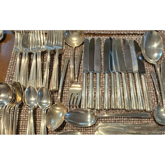 Alvin Chapel Bells Sterling Silver Flatware Set 1939 Service For 10 Plus HS107 - Picture 5 of 16